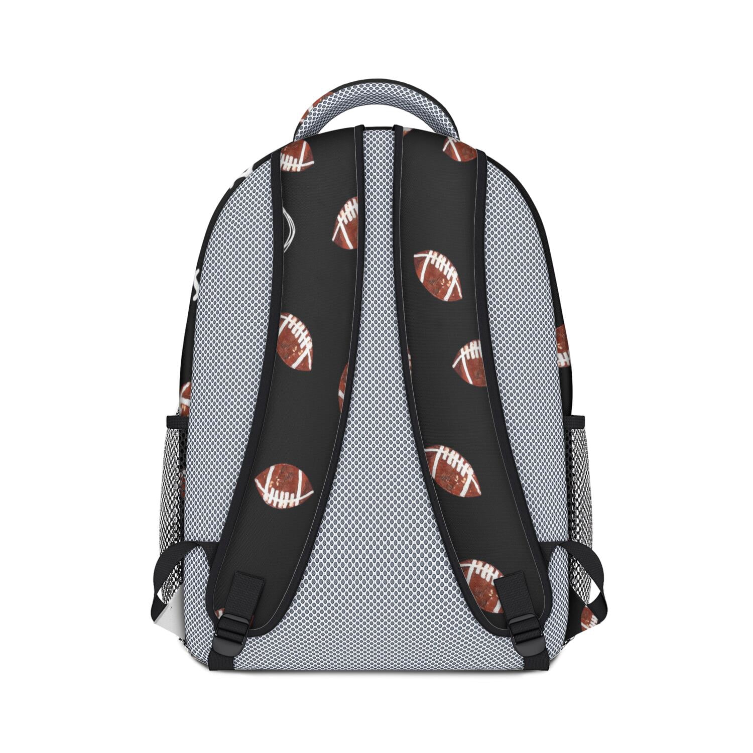 Sports Competition Print Backpack for Teens - Waterproof & Lightweight Student Backpack - Breathable Shoulder Straps for Baseball, Soccer, Football