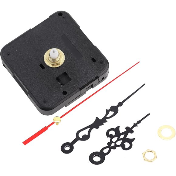 Piezas de Movimiento de Reloj, Mecanismo de Bricolaje, Juego de Herramientas de Reparación de Reemplazo de Movimiento de Reloj de Cuarzo, Negro