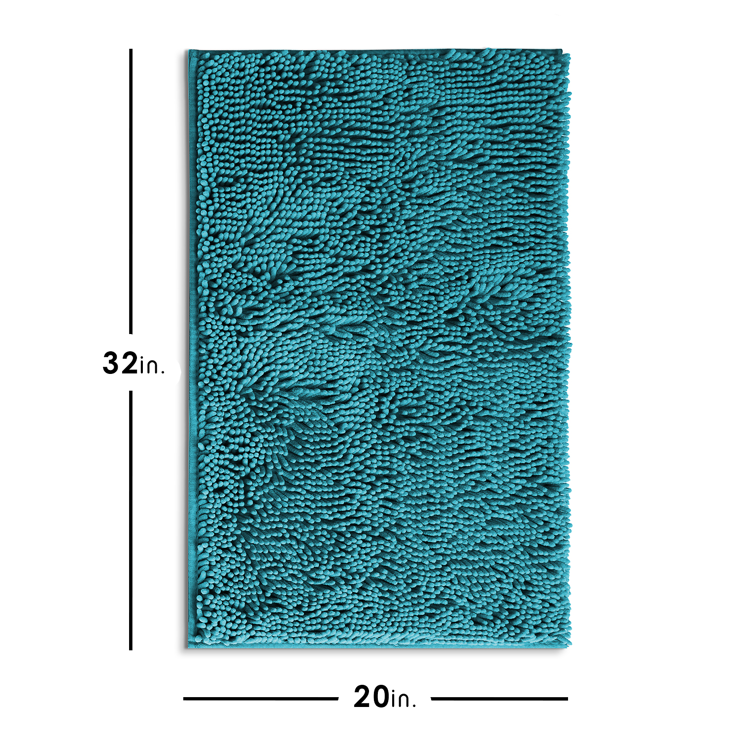 Lammaloe Chenille Bathroom Rugs Non Slip Bath Mat, 20x32 Ultra Absorbent, Bath Mats for Bathroom, Stone Blue