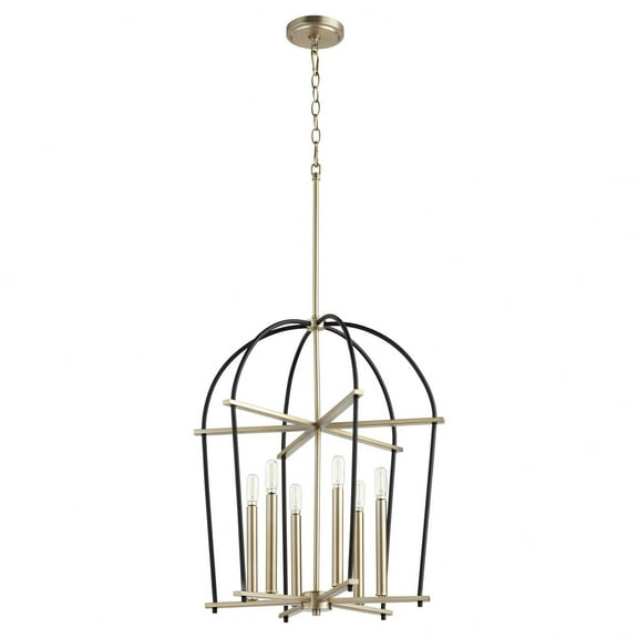 687-6-6980 Quorum Lighting Espy - 6 Light Entry Foyer in Soft Contemporary style - 20.5 inches wide by 24.75 inches high -Traditional Installation