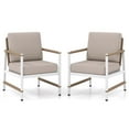 thumbnail image 2 of Costway 2 PCS Patio Sofa Set with Thick Cushions Modern Bistro Set for Poolside, 2 of 7