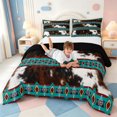 thumbnail image 3 of Erosebridal Western Cowhide Full Size Comforter Sets,Cow Print Bedding Comforter Set,Black Reversible,3 Pieces,1 Comforter and 2 Pillowcases, 3 of 7