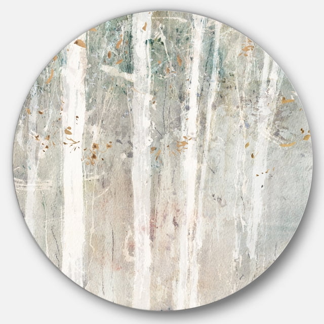 Designart 'une Promenade dans la Forêt V' Art Mural en Métal Style Ferme - Disque de 36