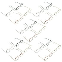 20pcs Miniature Eyeglasses For Dolls Metal Frame Tiny Glasses Dollhouse Miniatures Decorative Eyewear Props For Diy Crafts