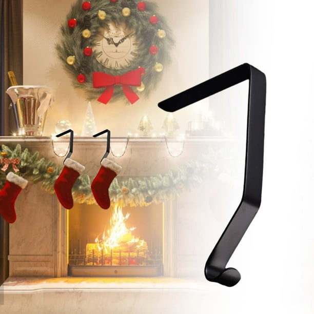 Soporte para calcetines de Navidad colgador de medias ganchos para chimenea resistentes y resistentes ganchos para colgar calcetines para fiesta de Negro Walmart en linea
