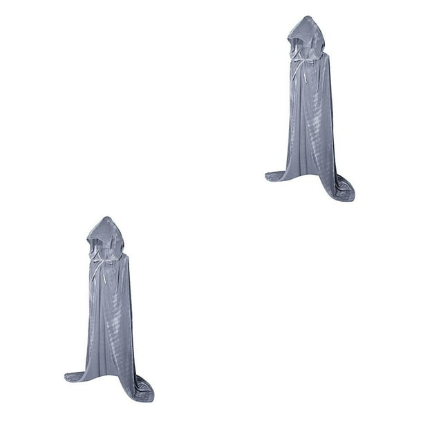 Injueey 2020 nuevos disfraces de Halloween mujeres hombres capa elegante con capucha adultos/niños largo negro vacaciones fiesta capas capucha Type5 NO5 Injueey CBP035024