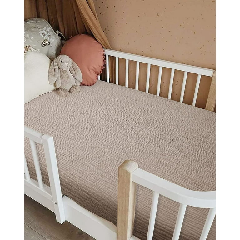 Beige crib sheets top