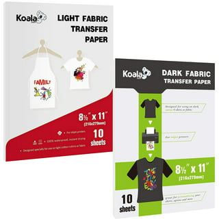 A-SUB Iron-on Transfer Paper for Dark Fabrics, 20 Sheets 8.5x11