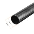 thumbnail image 3 of Tubo redondo de fibra de carbono Uxcell 22x20x500mm 3K envuelto en rollo brillante para avión RC 1 paquete, 3 of 4