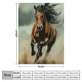 thumbnail image 4 of BCIIG Brown Horse Blanket, Soft Warm Lightweight Animal Flannel Throw Blanket for Couch, Bed, Travel &amp; Outdoor, Cozy Fluffy Fuzzy Blankets for Adults Men Boys, Home Decor  40x50in, 4 of 6
