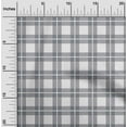 thumbnail image 1 of oneOone Polyester Lycra Gray Fabric Gingham Check Quilting Supplies Print Sewing Fabric By The Yard 56 Inches Wide, 1 of 4