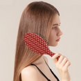 thumbnail image 2 of Red Christmas Reindeer Pattern Hair Brush,Girls Detangling Hair Brush,Glide Through Tangles with Ease for Wet & Dry Hair,8.8"X2.8", 2 of 7