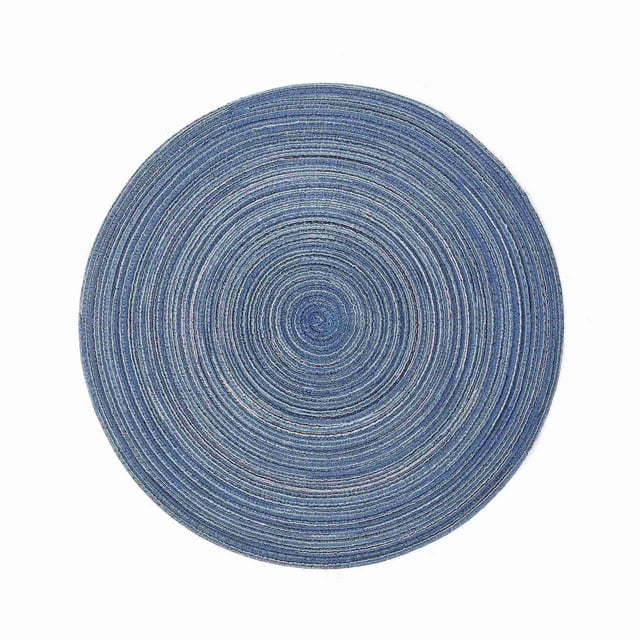 Woven Vinyl Placemats Set for Dining Table, Washable Plastic Mats, Oil-Proof Heat Insulation for Home Decor