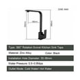 thumbnail image 4 of Matte Black Kitchen Faucet, 360 Degree Rotation For Efficient Cleaning, Sturdy And Durable Construction With Ceramic Valve Core, Easy Installation In Any Home Kitchen, 4 of 5