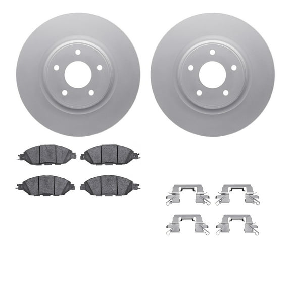 Dynamic Friction Company Front Geospec Brake Rotors with 5000 Advanced Brake Pads includes Hardware 4512-67151