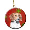 thumbnail image 1 of Carolines Treasures SC9593CO1 English Foxhound Flocons de Neige Rouges Ornement en Céramique pour les Fêtes - 2,81 Dia, 1 of 2