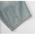 thumbnail image 5 of CUZIBR Boys Summer Denim Shorts Unique Patchwork Vintage Ripped Distressed Jeans Pants Wide Leg Elastic Waist Washed Fashionable Baggy Half Cargo Jeans Trousers Stylish Streetwear,Blue,7-8 Years, 5 of 9