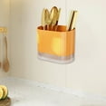 thumbnail image 3 of Countertop Silverware Holder, Silverware Caddy Organizer Holder for forks, Spoons, Knives, Cutlery Caddy with 2 Compartments(Orange), 3 of 4