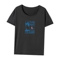 thumbnail image 3 of Camiseta básica de verano para mujer, ropa de calle sencilla, ajuste Regular, camiseta básica para caminar S, 3 of 7