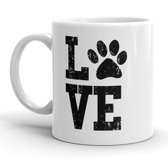 Love Paw Mug Cute Adorable Pet Dog Cat Coffee Cup - 11oz