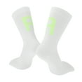 thumbnail image 1 of Calcetines de ciclismo Unique Bargains, secado rápido, absorbentes de sudor, anti-fricción, blancos, tamaño L, 1 par, letras luminosas R, 1 of 6