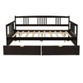 thumbnail image 4 of Tcbosik Full Size Daybed Wood Bed with Two Drawers, Espresso, 4 of 10