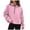 12-Pink, variant on Women Oversized Zip Up Hoodie Fleece Quarter Zip Pullover Sweatshirts Solid Long Sleeve Warm Hoodies with Pockets 11-Navy M