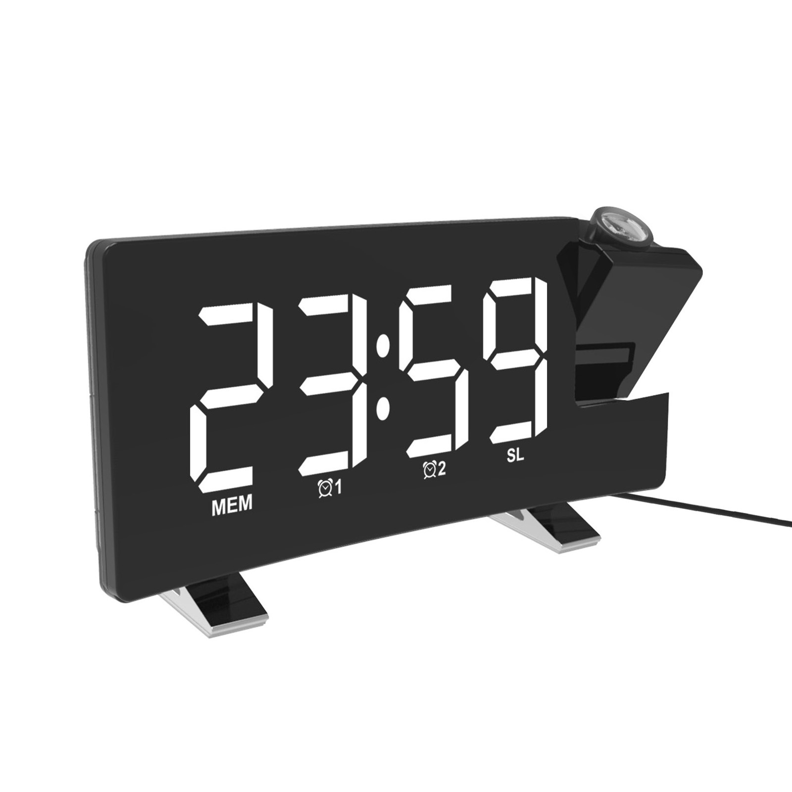 huntermoon Radio projection alarm clock Large screen LED display