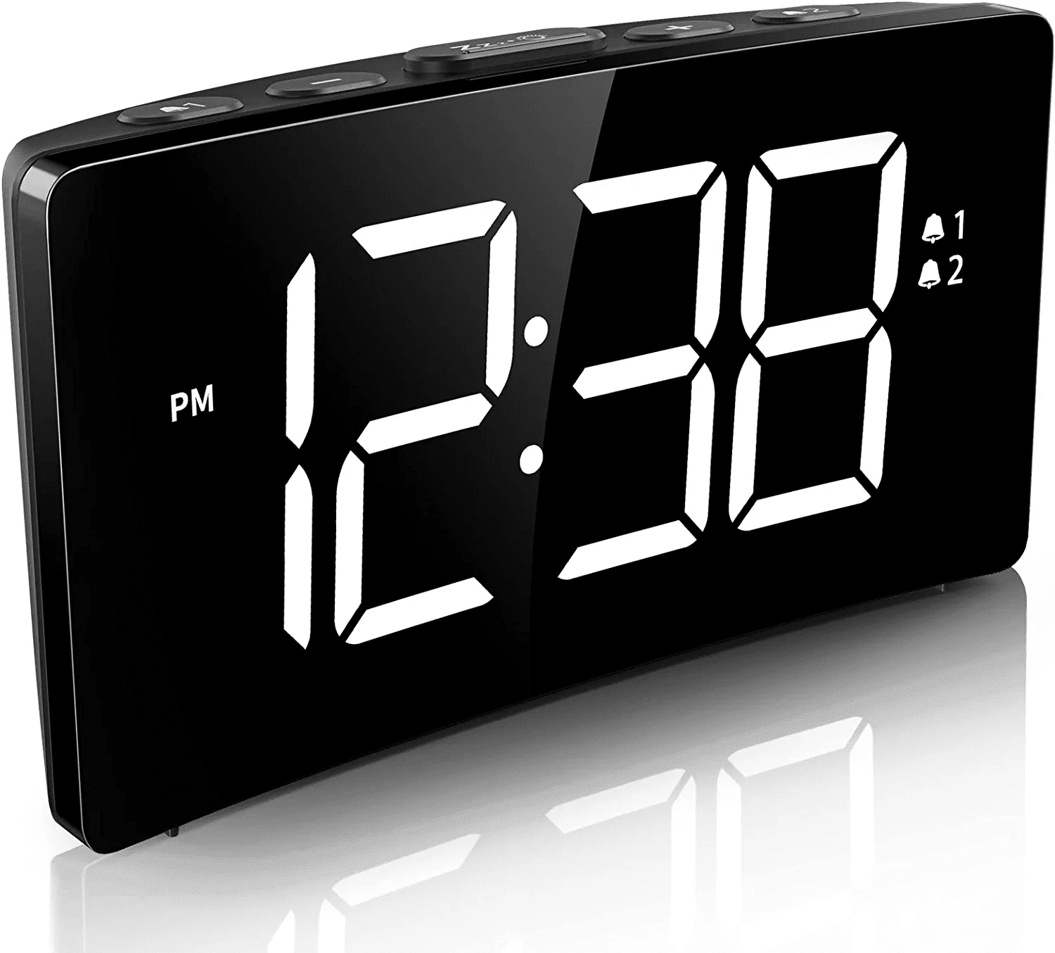 Buy Digital Alarm Clock for Bedroom, Large LED Screen, Date &Temp Display,  10.4 inch, Dual Alarm, 5 Brightness, 40 Ringtones, 12/24H, Snooze, Easy Digital  Clocks for Living Room Kitchen Office. Black Online