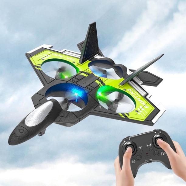 Avión UAV de ala fija de espuma, avión inalámbrico de 2,4 G con luz LED, control remoto, acrobacias, luz fría, avión de poliestireno