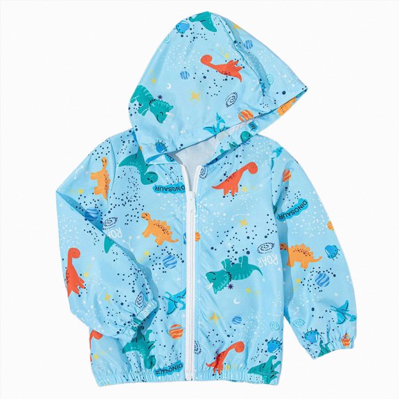 Kids Baby Toddler Cartoon Spring Fall Outerwear Windbreaker Zipper Hooded Jackets Coat For Girls And Boys,Cartoon Windbreaker 3-4 Years