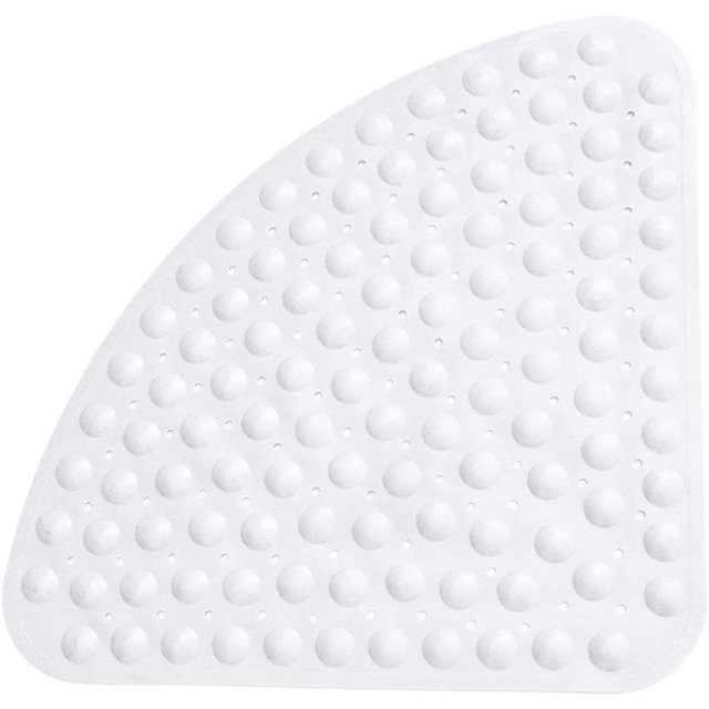 Alfombrillas de baño antideslizantes,Alfombrilla Antideslizante Baño Triangular-Blanco 54*54cm Vhermosa HFP-0387