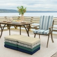 thumbnail image 5 of ARDEN Outdoor Dining Chair Cushion 20 x 20, Water Repellent, Fade Resistant 20 x 20, French Blue Linen Stripe, 5 of 5