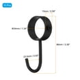 thumbnail image 2 of Uxcell 10 Pack Stainless Steel 34mm Inner Dia Pipe Rod Hooks Coat Hook, Black, 2 of 5