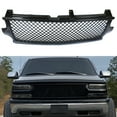 thumbnail image 2 of munirater Front Bumper Glossy Black Grill For 1999-2001 02 /00-06 Silverado Tahoe Suburban, 2 of 5