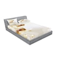thumbnail image 2 of Ambesonne Christmas Fitted Sheet & Pillow Sham Set, Xmas Balls Modern, Calking, Brown Yellow White, 2 of 2