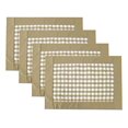 thumbnail image 3 of Fennco Styles Handmade Reversible Buffalo Plaid Solid Border Beige Placemats 14" W x 20" L, Set of 4, 3 of 4