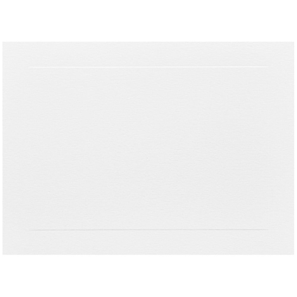 JAM Flat Note Cards, 5 1/8 x 7, White Panel, 50/Pack