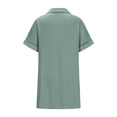 thumbnail image 6 of DDAPJ pyju Shirt Dress for Women Short Sleeve Button Down Shirts Summer Casual Shift Dress with Pockets Ventas Flash Hoy Light Green L, 6 of 7