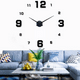 thumbnail image 2 of Reloj De Pared Malubero Diseño 3D Moderno Grande Negro, 2 of 4
