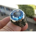 thumbnail image 4 of Handmade 925 SterlingSilver Natural 7 Ct Aquamarine Stone Men's Ring US8, 4 of 6