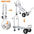 thumbnail image 1 of QinaQin Heavy-Duty Aluminum Trolley, Convertible Into a 2-In-1 Or 3-In-1 Multi-Functional Trolley, with a Load Capacity Of Up To 770 Pounds, 1 of 6