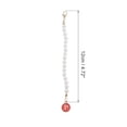 thumbnail image 2 of Unique Bargains 1 Pce Pendentif de Tasse d'Eau Lettre Ronde Rouge Alliage Imitation Perle, 2 of 5