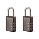 thumbnail image 1 of Candado combinado Master Lock 647EC2 negro, paquete de 2, 1 of 2