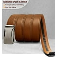 thumbnail image 3 of Mens Ratchet Belt,Leather Adjustable Slide Belt For Gift Mens Dress Casual 1 3/8",Size Adjustable, 3 of 8