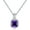 Classic-02-Feb-Amethyst, variant on SILVERCUTE Birthstone Necklace, Sterling Silver Cushion Diamond Necklaces Cubic Zirconia Pendant Necklace for Women, Perfect Birthday/Anniversary/Wedding Gifts,18 Inch Chain