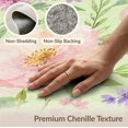 thumbnail image 4 of ODIKA 8'x10' Green Mint Blossoms and Pastel Floral Washable Area Rug Elegant Watercolor Flowers with Soft Spring Hues Durable, Non-Slip for Living Room, Under Sectional, Family, 4 of 5