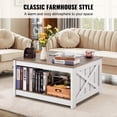 thumbnail image 3 of 31.5 Inch Farmhouse Coffee Table with Open Storage Compartment, 3 of 7