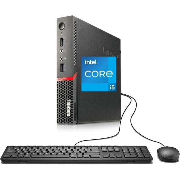Restored Lenovo Desktop PC, Core i5-6500, 8G RAM, 250G SSD, Keyboard Mouse, WiFi, BT, Windows 11