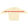 thumbnail image 4 of I Love You This Much Couples Sweatshirts for Men Women Letter Printed Long Sleeve Crewneck Sweatshirt Fashion Casual Oversized His and Hers Sweatshirt L, 4 of 5
